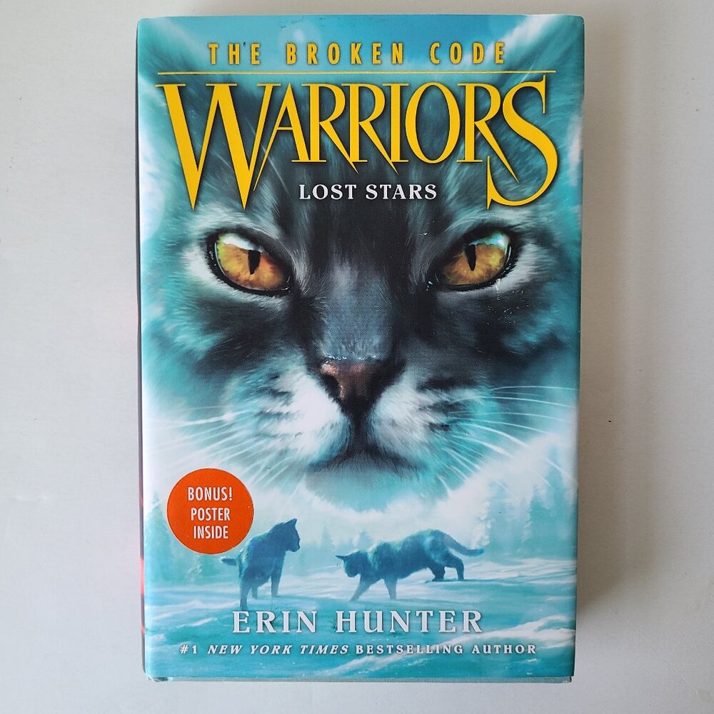 5/$15 Kids Book Lost Stars Warriors Broken Code 1 Erin Hunter HCDJ Cats Fantasy